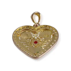 Pendentif d'occasion or 585 jaune rubis synthetiquezirconias
