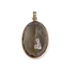 Pendentif d'occasion or 750 jaune quartz fumé