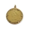 Pendentif d'occasion or 750 jaune porte pièce