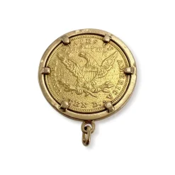 Pendentif d'occasion or 750 jaune porte pièce