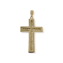 Pendentif d'occasion or 750 jaune croix