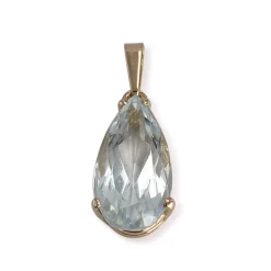 Pendentif d'occasion or 750 jaune aigue marine