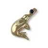Pendentif d'occasion or 585 jaune saphir diamant