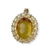 Pendentif d'occasion or 585 jaune corindon synthétique