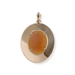 Pendentif d'occasion 2 ors 750 camée