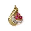 Pendentif d'occasion 2 ors 750 diamants rubis