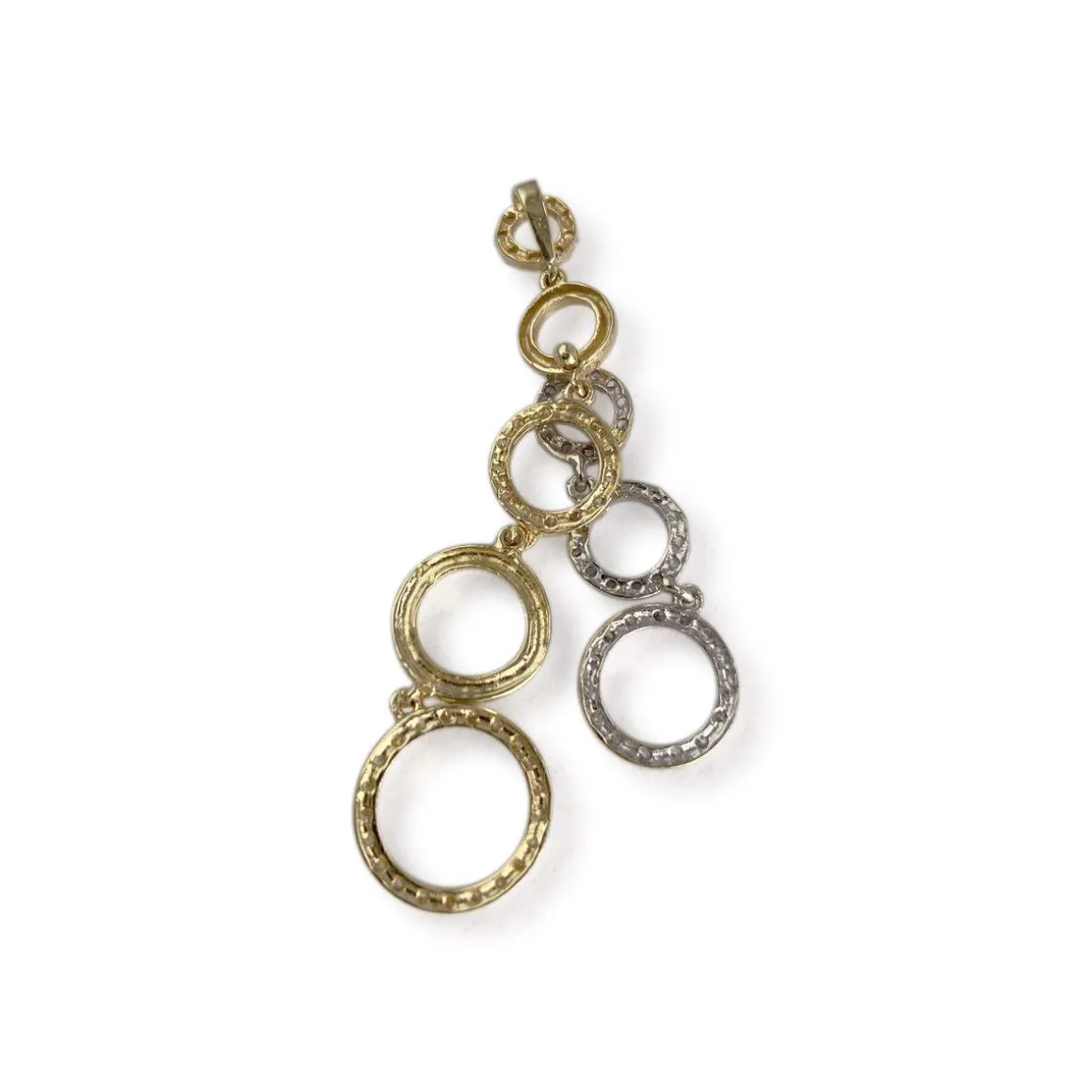Pendentif d'occasion 2 ors 750 zirconias