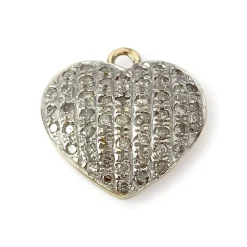Pendentif d'occasion or 750 2 tons diamants