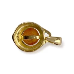 Pendentif d'occasion  or 750 2 tons diamant ambre