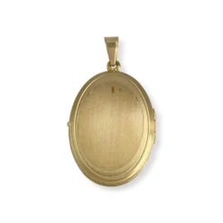 Pendentif d'occasion  or 750 2 tons porte photo diamant