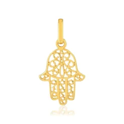 Pendentif main de Fatma or jaune 375