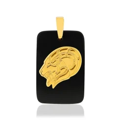 Pendentif MATY capricorne Or jaune 375 onyx noir