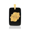 Pendentif MATY GEMEAUX Or 375 jaune Onyx noir