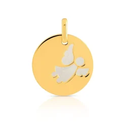 Pendentif or 375 jaune ange nacre