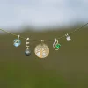Pendentif or 375 jaune arbre de vie et nacre
