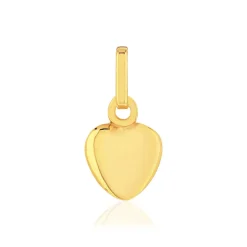 Pendentif or 375 jaune, motif coeur.