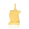 Pendentif or jaune 375 parchemin initiales