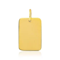 Pendentif or 375 jaune plaque
