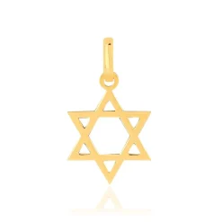 Pendentif or jaune 750 étoile de David