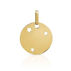 Pendentif or 375 jaune étoiles ajourées