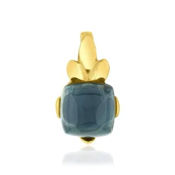Pendentif or 375 jaune topaze traitée