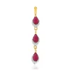 Pendentif or 375 2 tons rubis et diamants