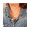 Pendentif plaqué or mat constellation zodiaque poisson zirconias