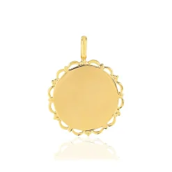 Pendentif plaqué or personnalisable