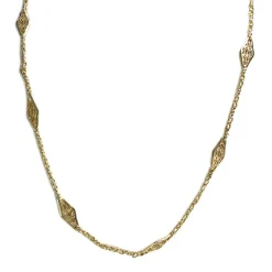 Sautoir d'occasion or 750 jaune maille fantaisie 85 cm