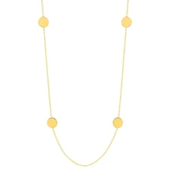 Sautoir plaqué or jaune 80 cm