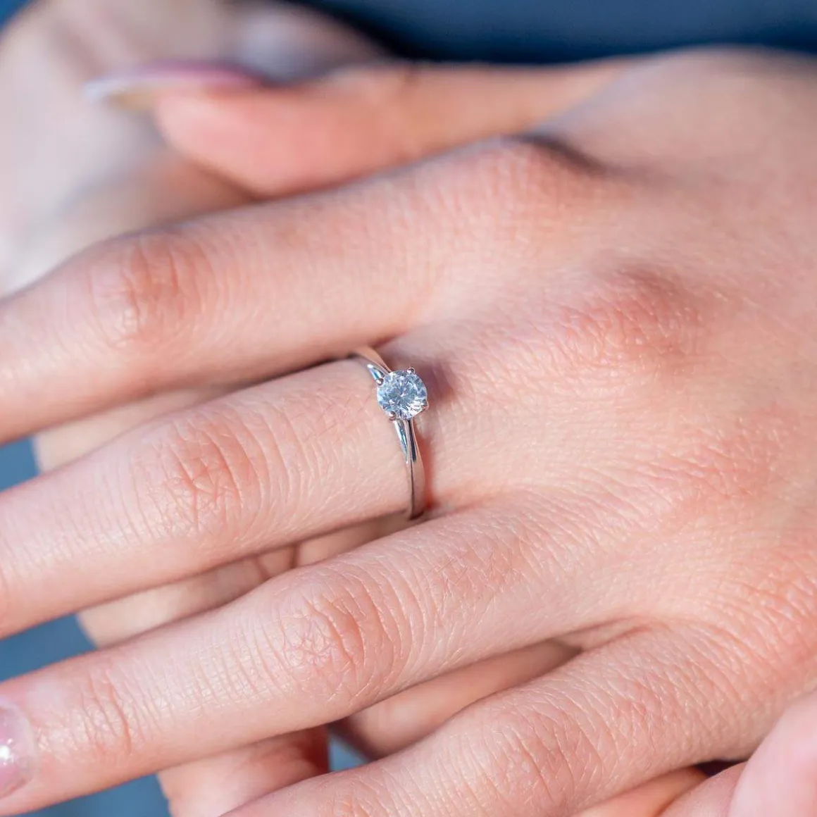 Solitaire argent 925 zirconia