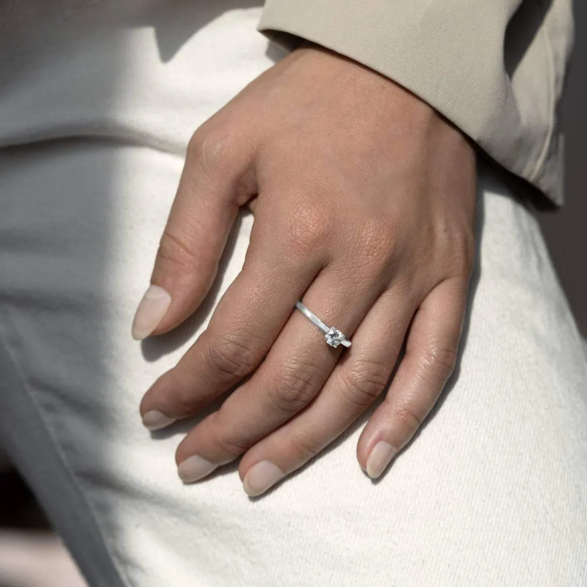 Solitaire argent 925 zirconia