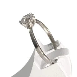 Solitaire d'occasion or 750 blanc zirconia