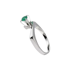 Solitaire d'occasion or 750 blanc agate