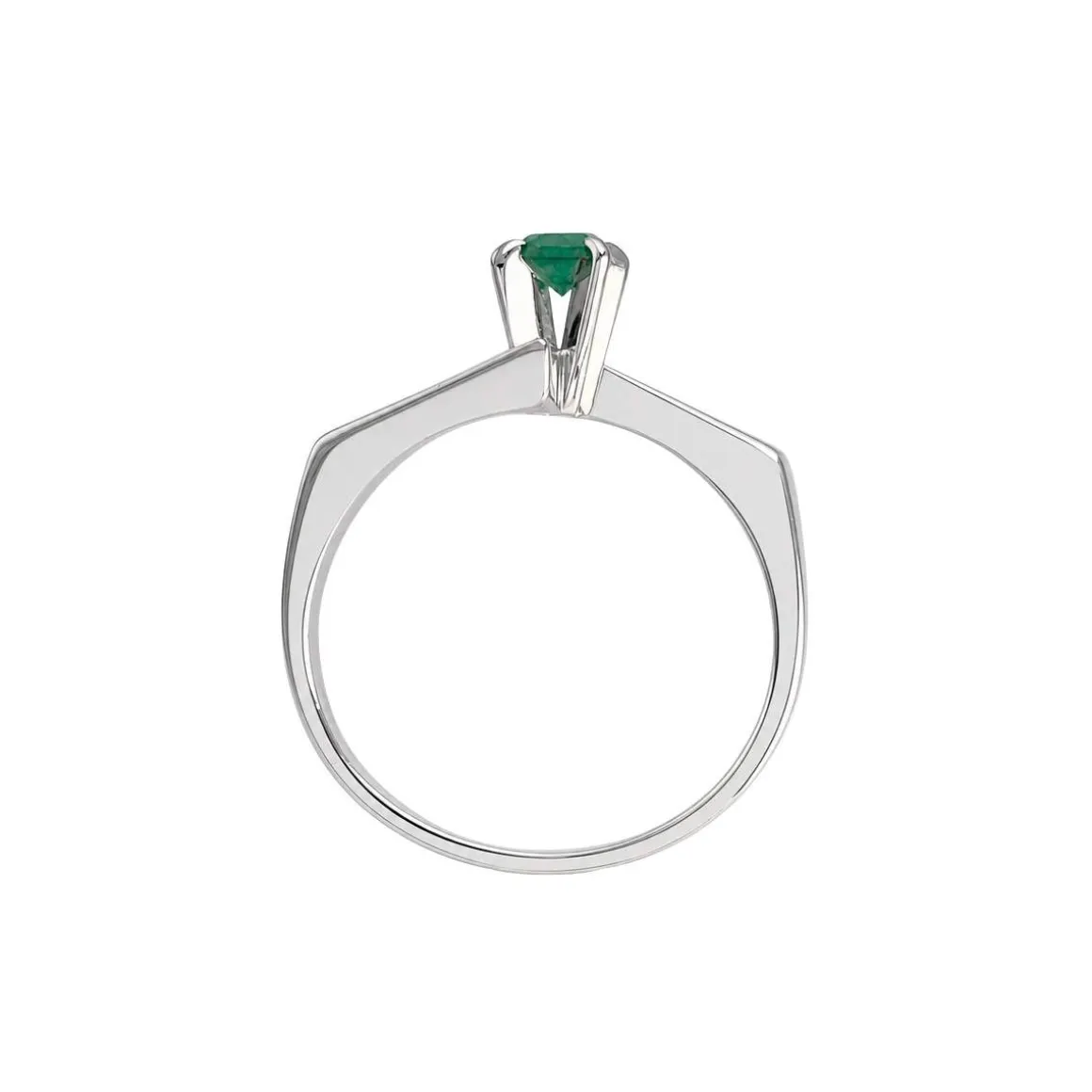 Solitaire d'occasion or 750 blanc agate