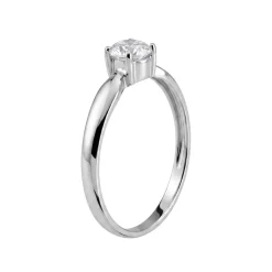 Solitaire d'occasion or 375 blanczirconia