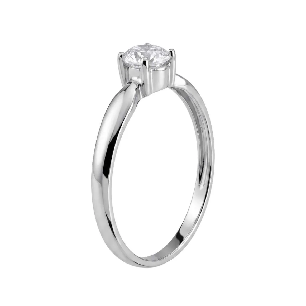 Solitaire d'occasion or 375 blanczirconia