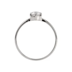 Solitaire d'occasion or 375 blanczirconia