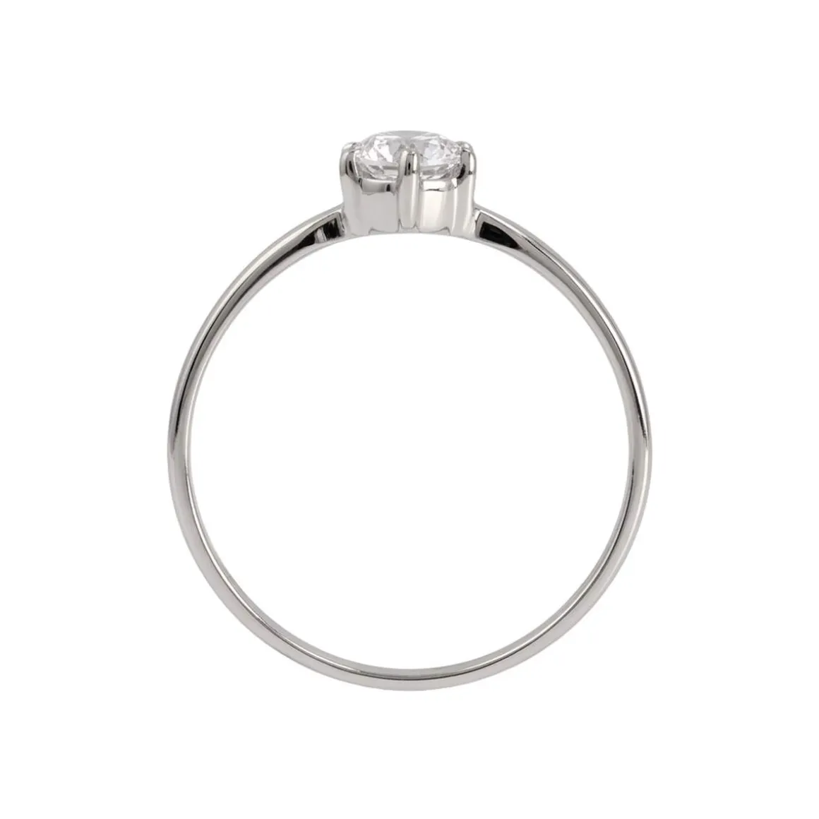 Solitaire d'occasion or 375 blanczirconia