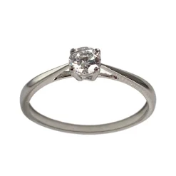 Solitaire d'occasion or 375 blanc zirconia