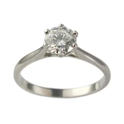 Solitaire d'occasion or 750 blanc diamant