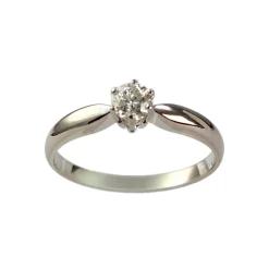 Solitaire d'occasion or 750 blanc diamant