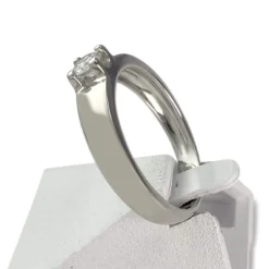 Solitaire d'occasion or 750 blanc diamant