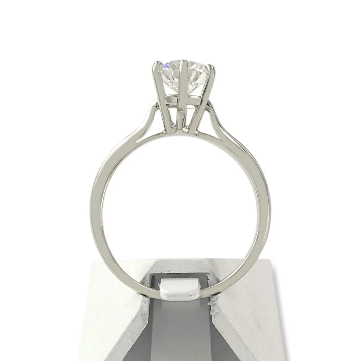 Solitaire d'occasion or 585 blanc diamant 1.32 carat