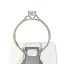 Solitaire d'occasion or 750 blanc diamant synthétique