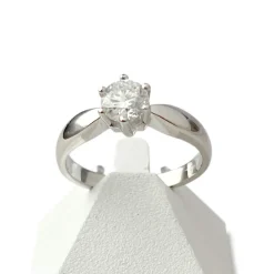 Solitaire d'occasion or 750 blanc diamant