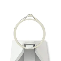 Solitaire d'occasion or 375 blanc diamant