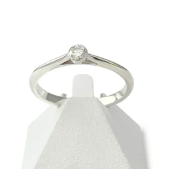 Solitaire d'occasion or 375 blanc diamant