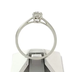 Solitaire d'occasion or 750 blanc diamant 0.50 carat