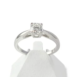Solitaire d'occasion or 750 blanc diamant
